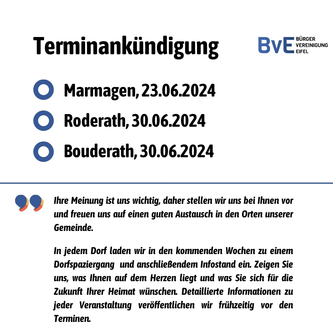 Terminankündigungen