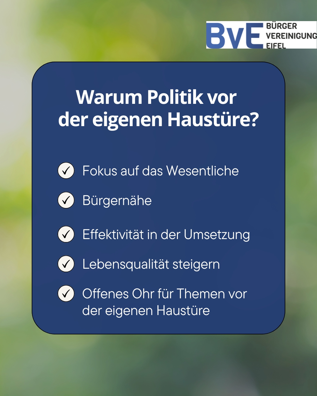 🌱 Politik beginnt vor der eigenen Haustür! 🏡