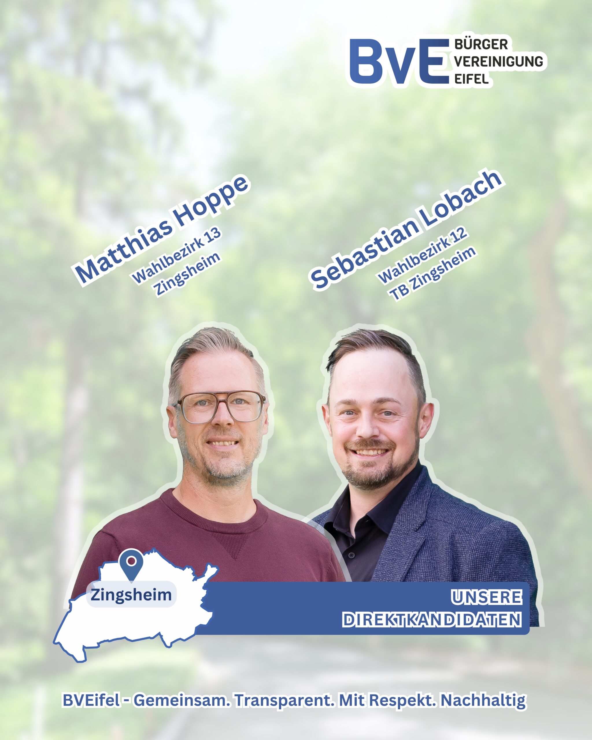 Direktkandidaten Zingsheim – Sebastian Lobach und Matthias Hoppe
